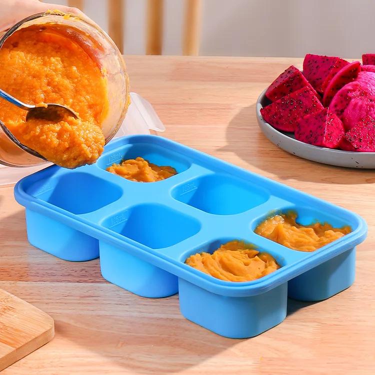 Giant Storage for Food Meal Sauce with Lid Cozinha Silicone Freezer Trays Extra Large Soup Ice Cube Tray Food Freezing Molds