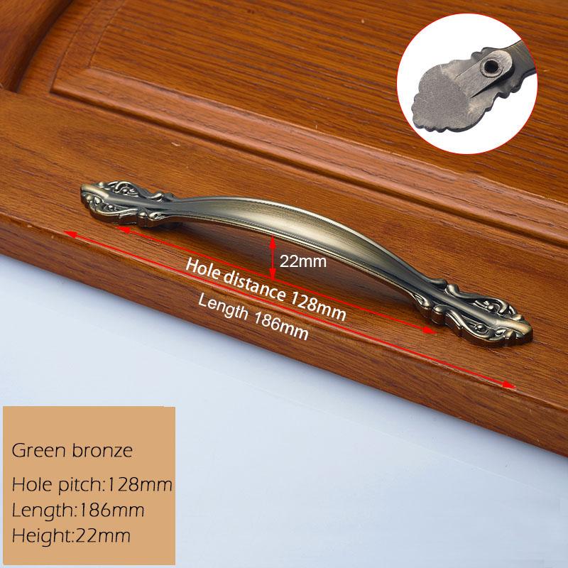KAK European Zinc Alloy Cabinet Handles Wadrobe Door Pulls Drawer Knobs Kitchen Cupboard Handles Furniture Handle Hardware