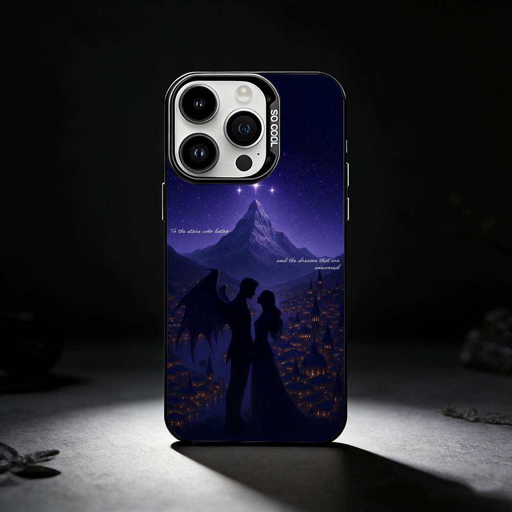 A Court-of-Mist-and Fury Phone Case For iPhone 17,16,15,14,13,12,11 Plus,Pro Max,XS,Colored Silver Phone Case
