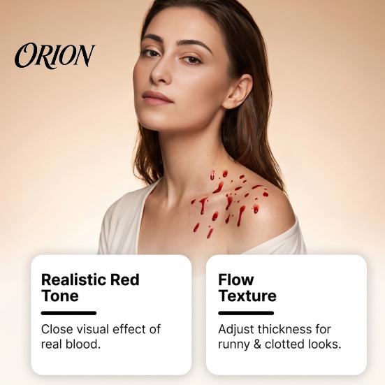 Quick Drying Fake Blood Paste Halloween Blood, Realistic Coagulated Gel/Spray/Paint, Special Professional Cosplay Spray Effect Makeup Prop for Zombie