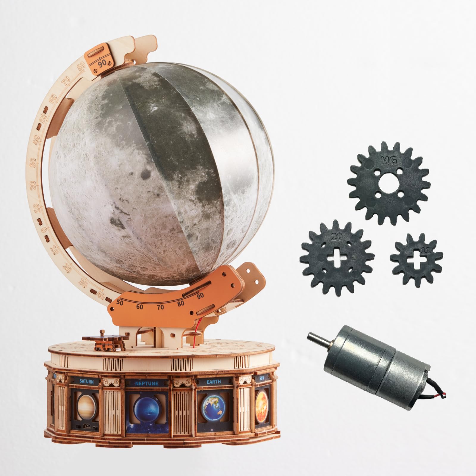 

Galaxy Light-MOONS&Mars Лунный глобус, 3D деревянный пазл для детей и взрослых, DIY подарок, развивающая игрушка, декоративный глобус, небесный глобус, глобус Марса