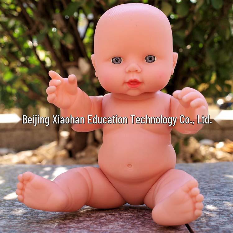28cm Kindergarten Early Education Vinyl Doll - Nude Soft Rubber Little Princess