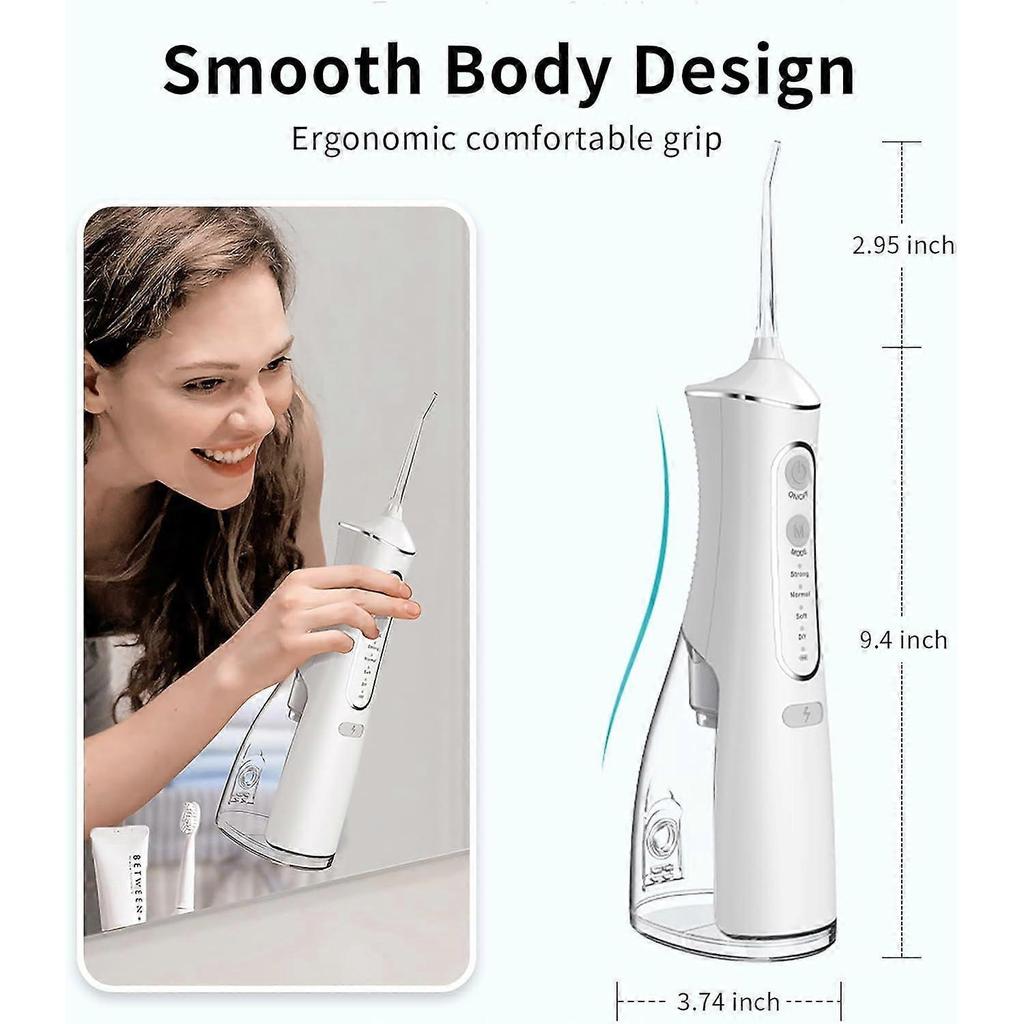 SCSYV Water Flosser,Water Flosser Cordless,Portable Dental Flossers with 4 Modes 5 Tips,Dental Care,Waterproof Oral Irrigator Rechargeable Powerful Te