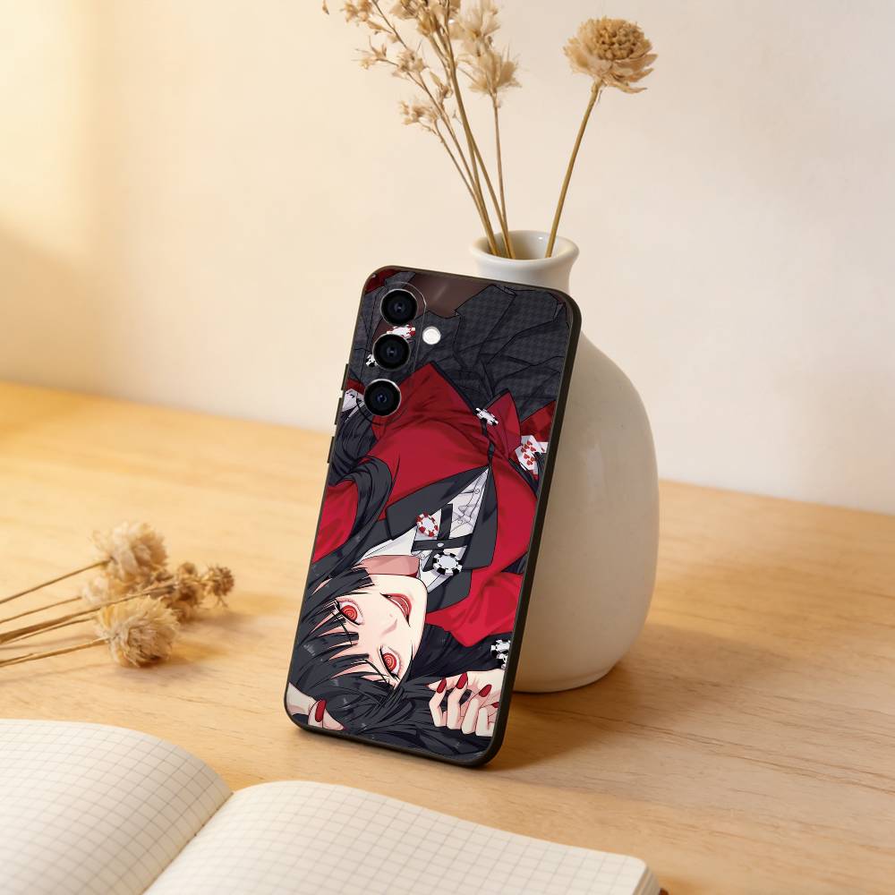 

Kakegurui Yumeko Jabami Phone Case Black Silicone Soft For Samsung Galaxy A73,A72,A71,A70,A53,A52,A51 Samsung a41