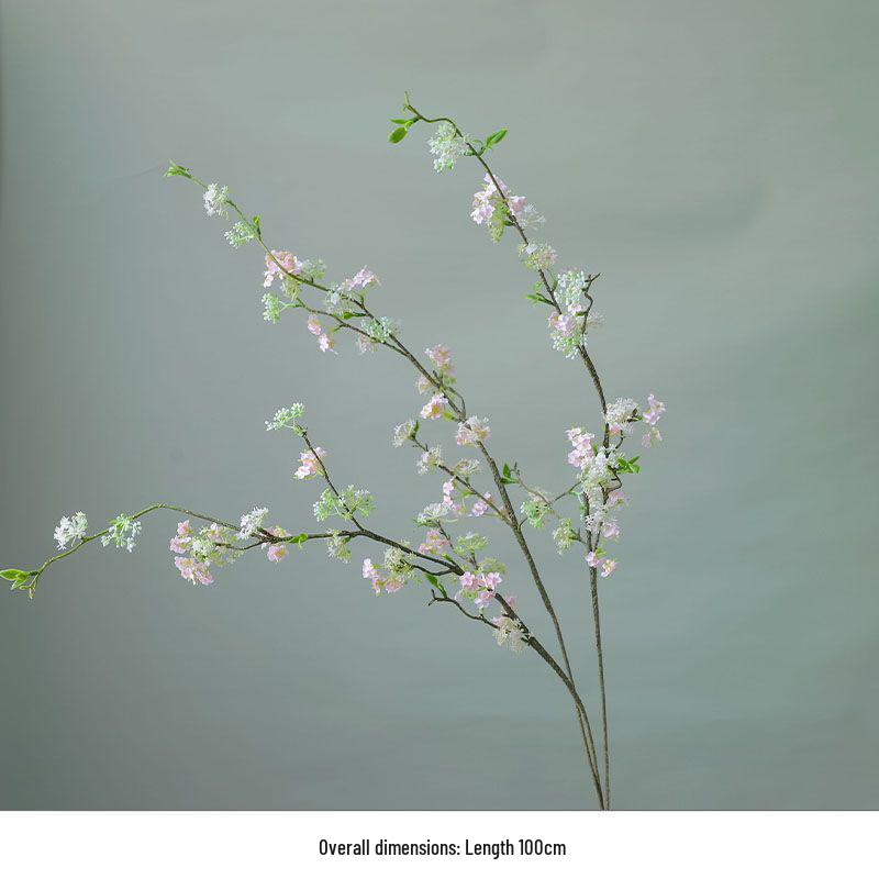 Artificial Silk Snow Willow Flower Arrangement for Indoor Decoration