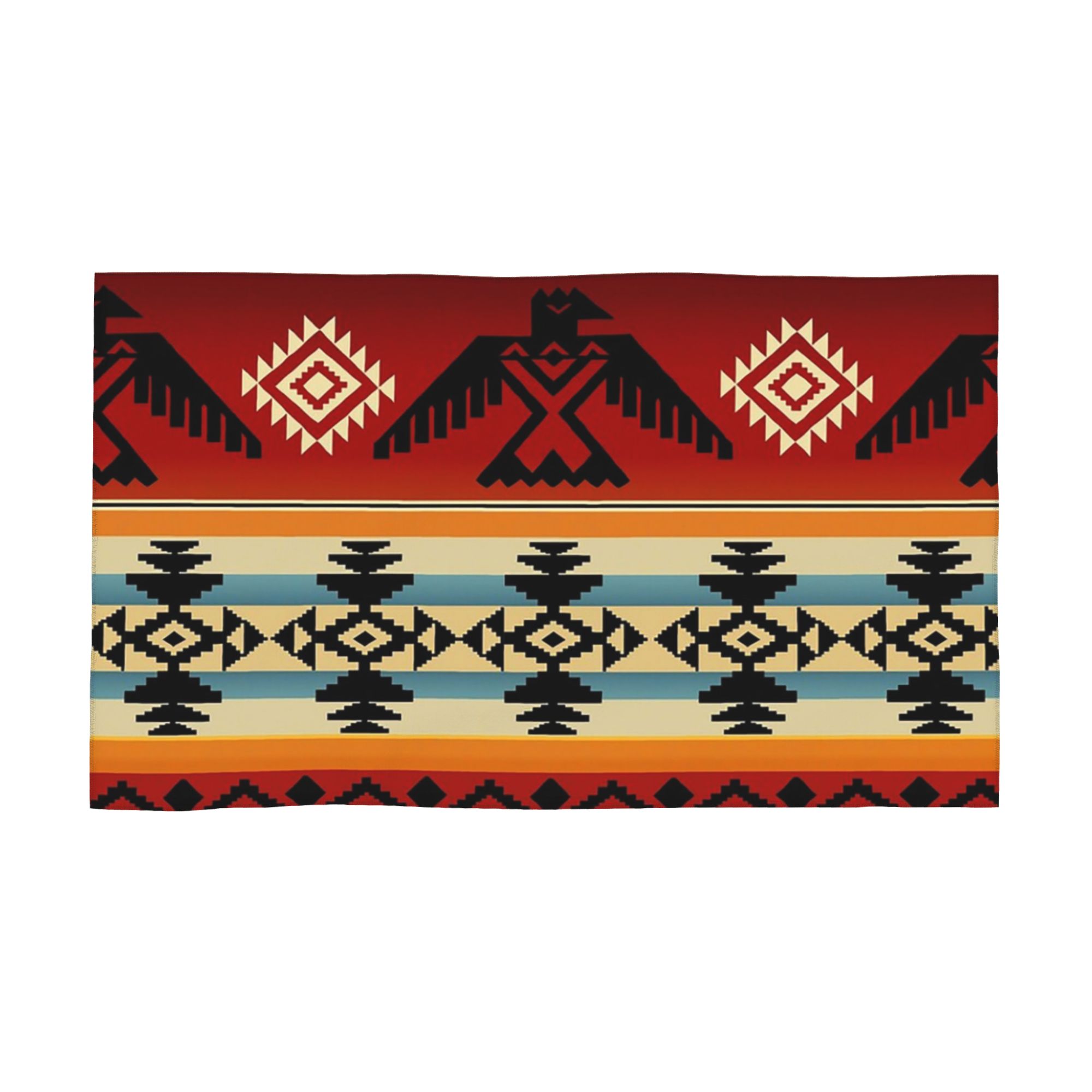 Thunderbird Native American Pattern Soft Face Towel Quick Dry Pool Bath Cotton Towels Absorbent W30*H60(CM)