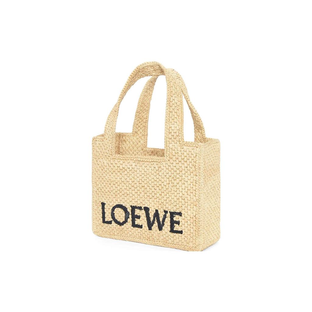 Loewe Font Tote With Detachable Adjustable Shoulder Strap In Natural Color Women Tote Bag A685V46X01-2123
