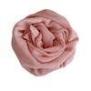 Japanese Pleated Solid Color Cotton and Linen Scarf for Women Retro Literary Travel Sun Protection Soft Gauze Shawl Contrasting Edge Scarf