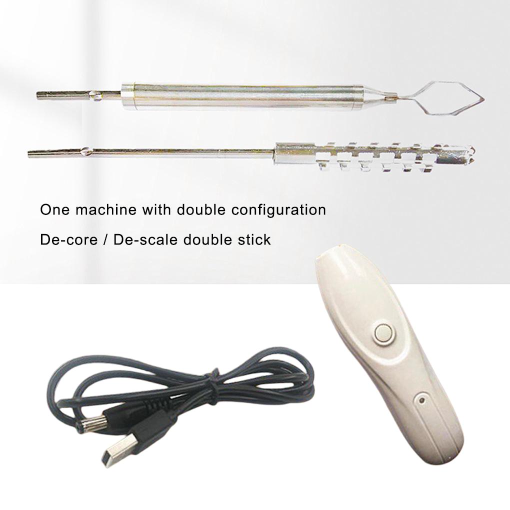 Vegetable Fruit Corer Replacement Washable Battery Powered Button Control Rechargeable Home Cooking Core Remover Tool