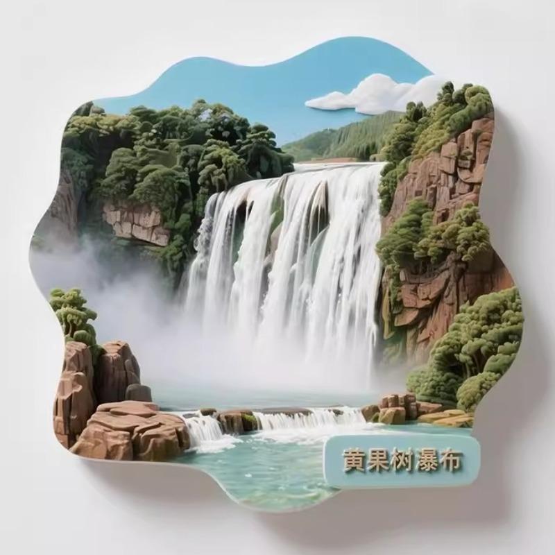 

China Souvenirs Beijing Metal Fridge Magnets Shanghai Lijiang Shangri-La Shenyang Huashan Jingdezhen Guilin Fridge Stickers