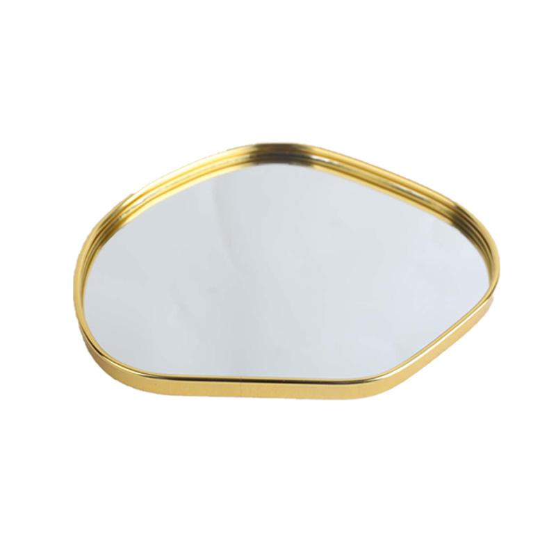 1Pc Potato-shaped Light Luxury Home Table Decoration Gold Nordic Shooting Props Jewelry Mirror Tray