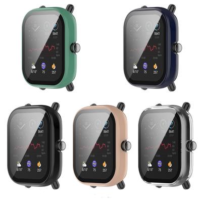 Hard Edge Shell For Amazfit Bip U / Amazfit Bip U Pro Protective Cover Tempered Film Protector Case For Amazfit Pop / Pop Pro