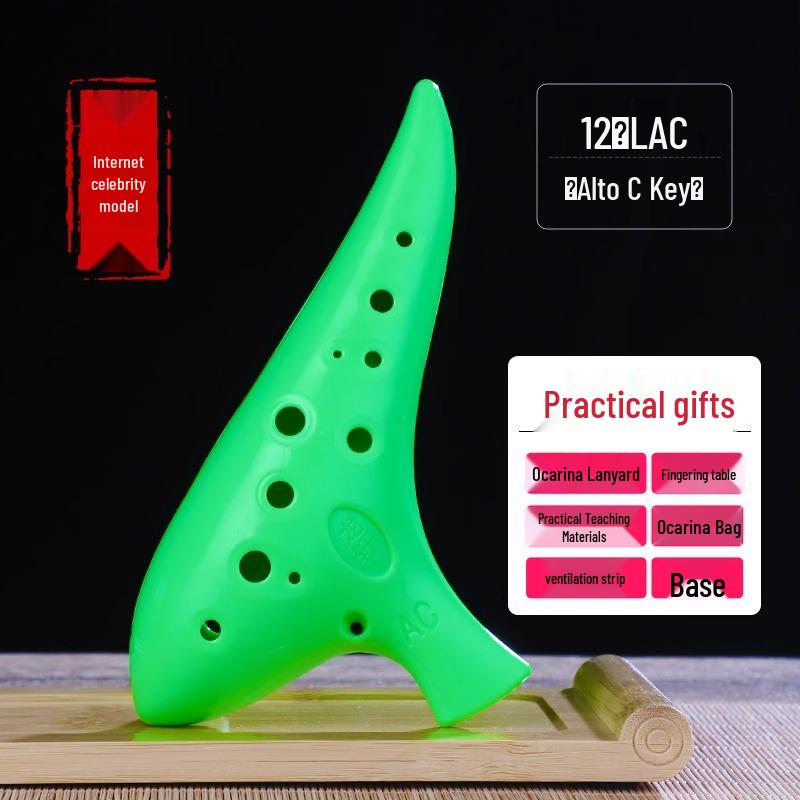 12-Hole Alto AC Ocarina: Stylish Beginner Instrument for Students