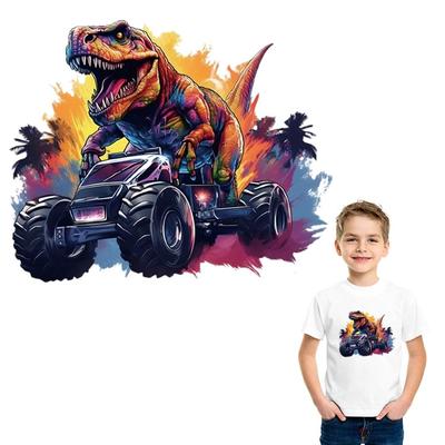 Clothes Stickers Jurassic Dinosaur Stripes Jeans Diy Accessory Sticker Fashion Heat Press Appliqued Thermal Press Patch