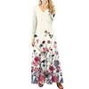 Vestidos largos con estampado floral y degradado para mujer, vestidos sexys de manga larga, vestidos largos elegantes de otoño, vestidos festivos para mujer