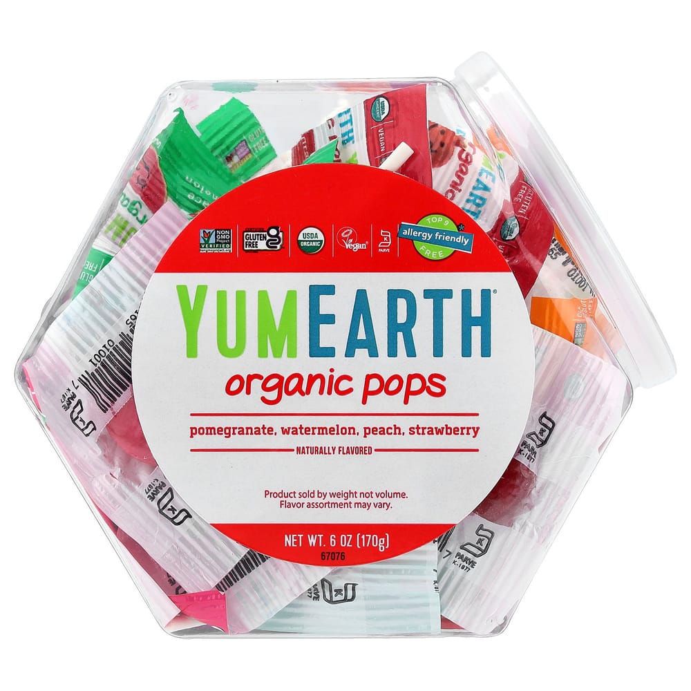 YumEarth Organic Lollipops, 25+ Count, 6 oz (170 g)