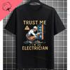 100 Cotton Funny Electrical Design Tshirt  Electrician For Unisex Crew Neck Short Sleeve Powerline Electricians Tee