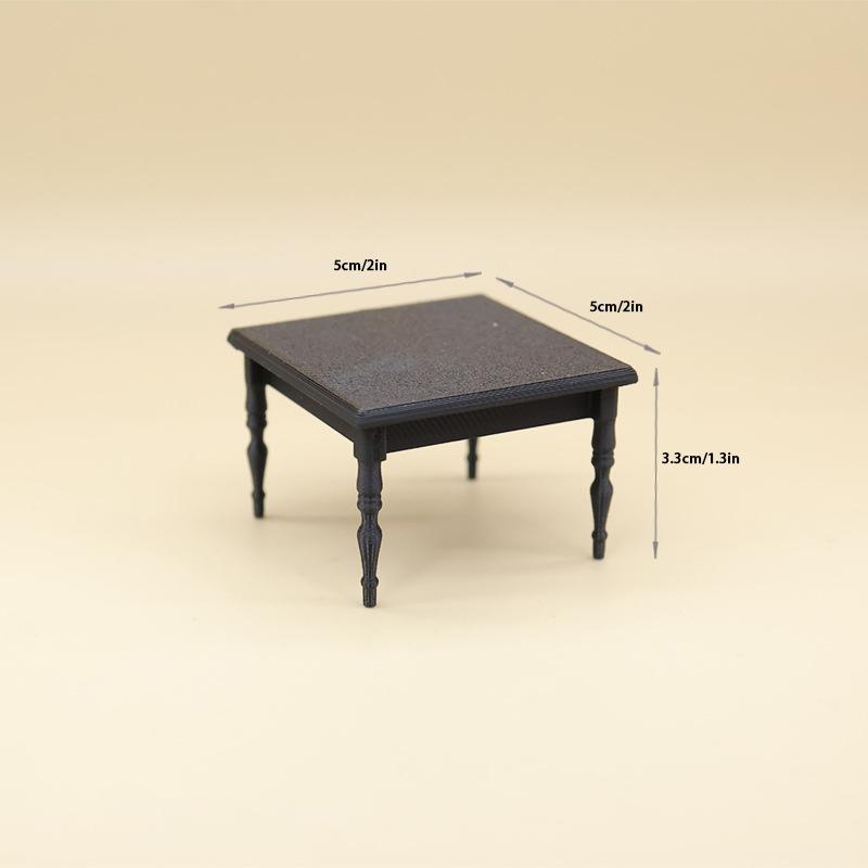 1/12 Dollhouse Simulation Square Tea Table Model Dollhouse Living Room Furniture Decoration Dolls House Diy Accessories