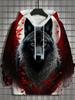 Men's Hoodie 3d Print Animal Tops Wolf Graphics Long Sleeve Hoodie Fashion Casual Autumn Unisex Tops Oversized Hooded Streetwear