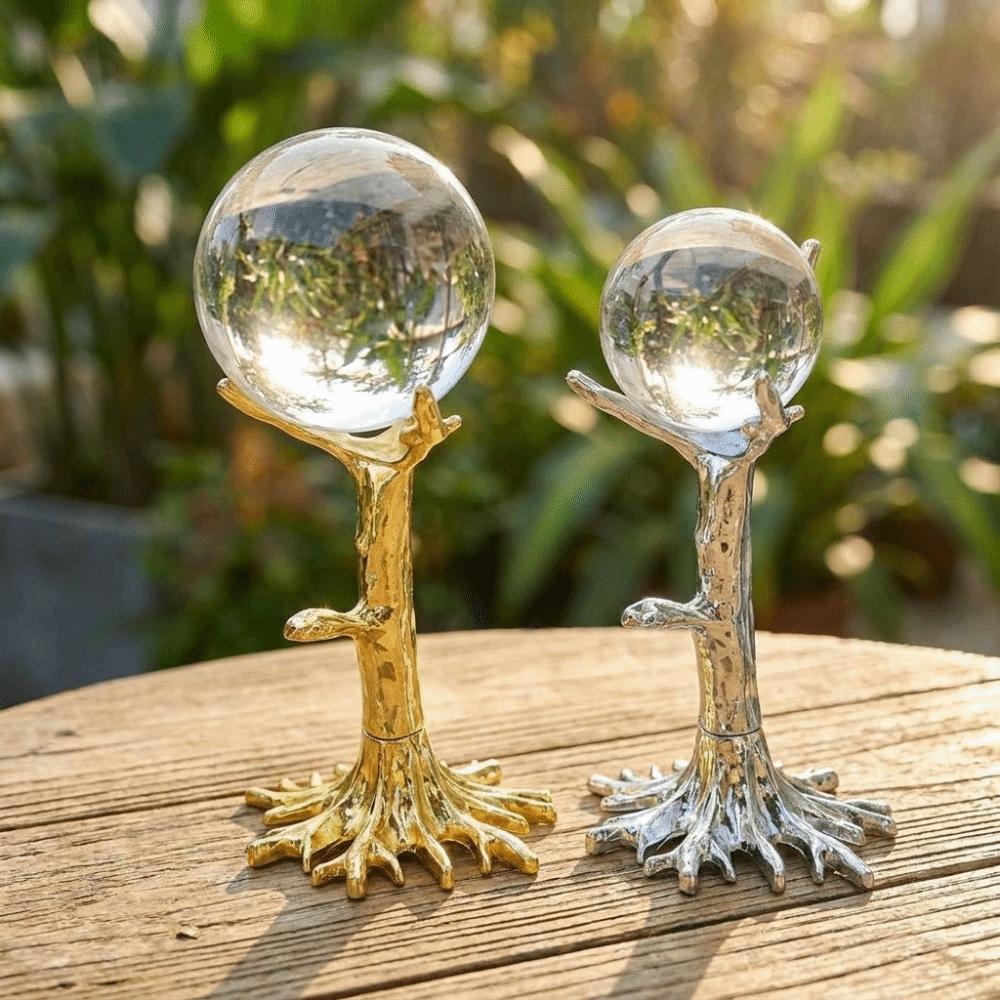 Electroplating Crystal Ball Holder Zinc Zinc Zinc Alloy Crystal Ball Display Stand Living Room