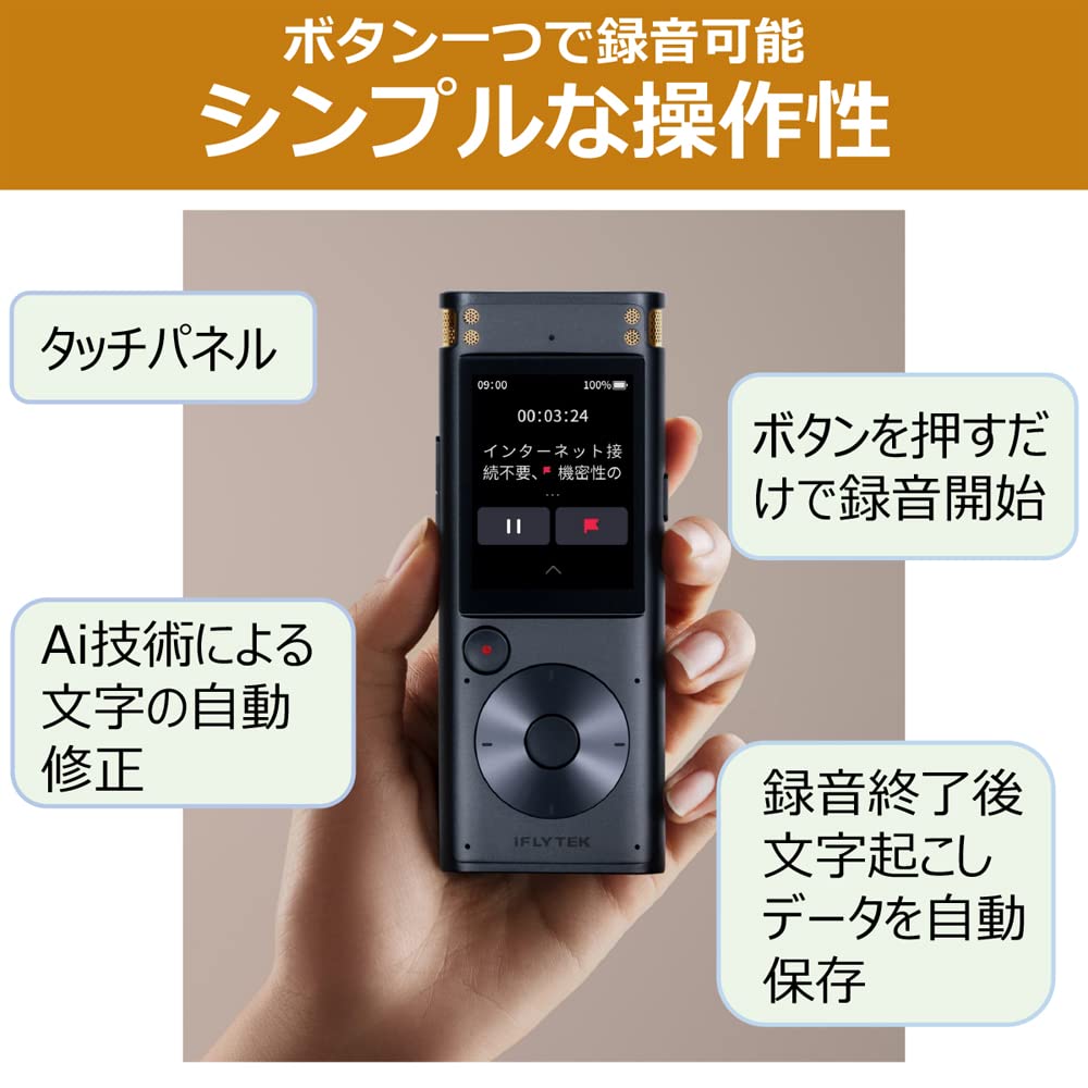 iFLYTEK VOITER SR302PRO AI Writing Recorder Transcription Voice Recorder AI Writing Recorder with Automatic Text Offline Free University and Meeting