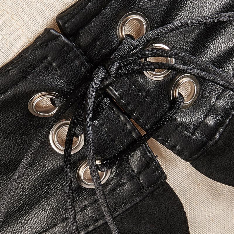 French Niche Design Waistband Adjustable PU Leather Wide Belt Corset Belt Y2K Punk Style Waist Belts For Skirt Dress Accessories