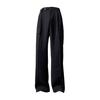 Men Suit Pants Straight Wide Leg Loose Belted Adjustable Waist Solid Color Formal Business Style Streetwear Full Length Casual Office Wear Trousers