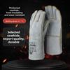 Verdickte Rindsleder-Schweißhandschuhe 711 - hitzebeständig, verbrühungssicher, in langen und kurzen Ausführungen erhältlich, langlebig, isoliert, Hochtemperatur-Arbeit
