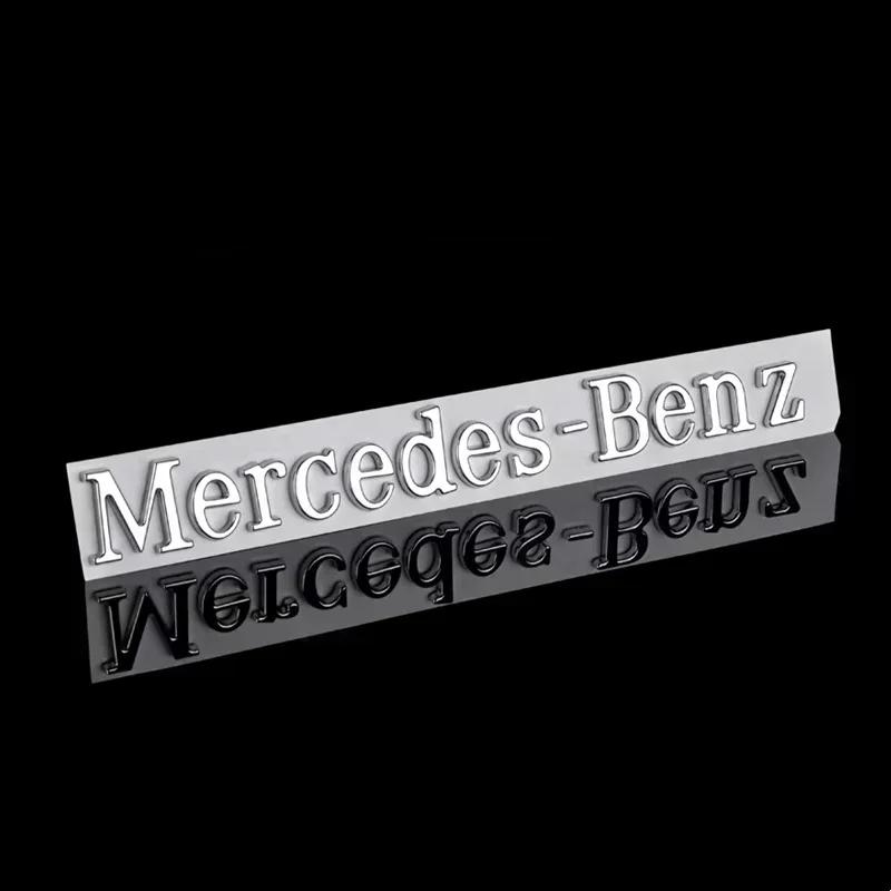 XEKV4 3D ABS Mercedes Benz Logo Car Body Side Badge Body Rear Trunk Sticker For Mercedes Benz B/C/E/S Class A Class C200L GLC GLK CLA