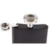 8oz Stainless Steel Hip Flask with Russian Leather, Portable Outdoor Small Flask - Brown/Black