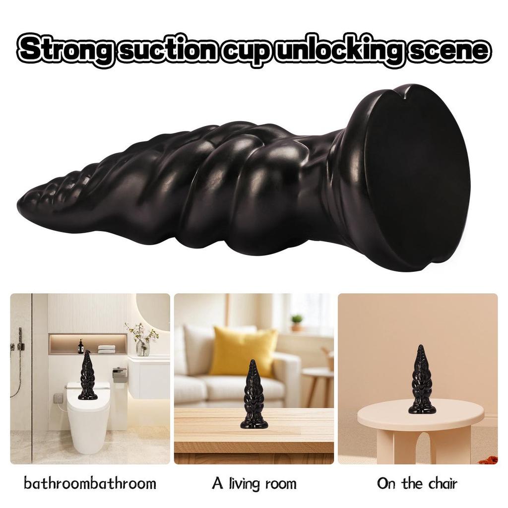 Alien Rhinoceros Horn Anal Plug - Thick, Large Anus Plug for Men & Women, Erotic Toy & Masturbator