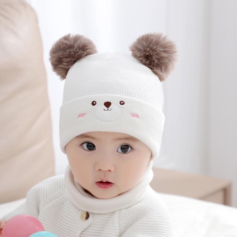 Infants' Cute Wool Knit Hat for Autumn/Winter (0-3 Years)