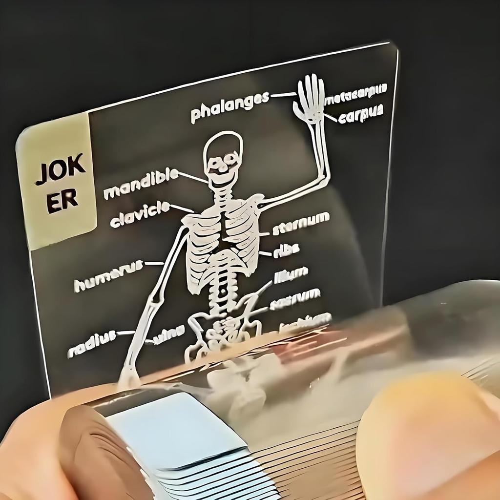 The Body Deck, 3D Image Educational Playing Cards, 2025 New The Poker for Magic Games, Funny Transparent Human Anatomy Playing Cards, for Card