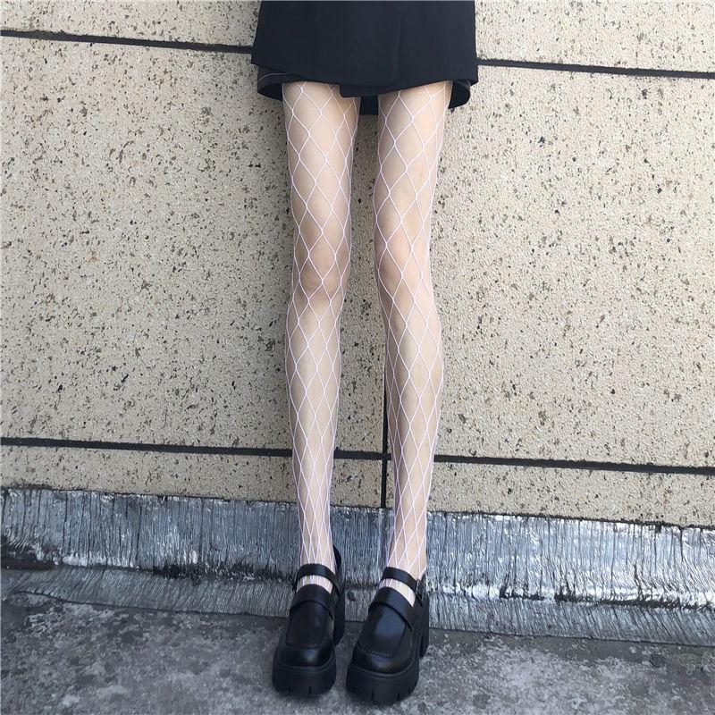 Sexy Women High waist fishnet stocking club tights panty knitting net pantyhose mesh lingerie Anime Lolita Cosplay Costumes