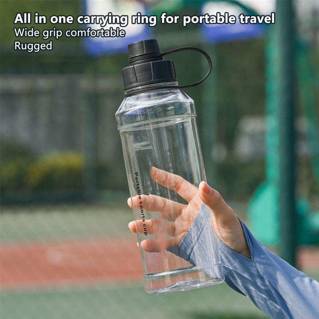 1000ml Water Bottle Large Capacity Wide Handle Integrated Lid Dual Mouth Leakage Resistant Sports Outdoor Cup