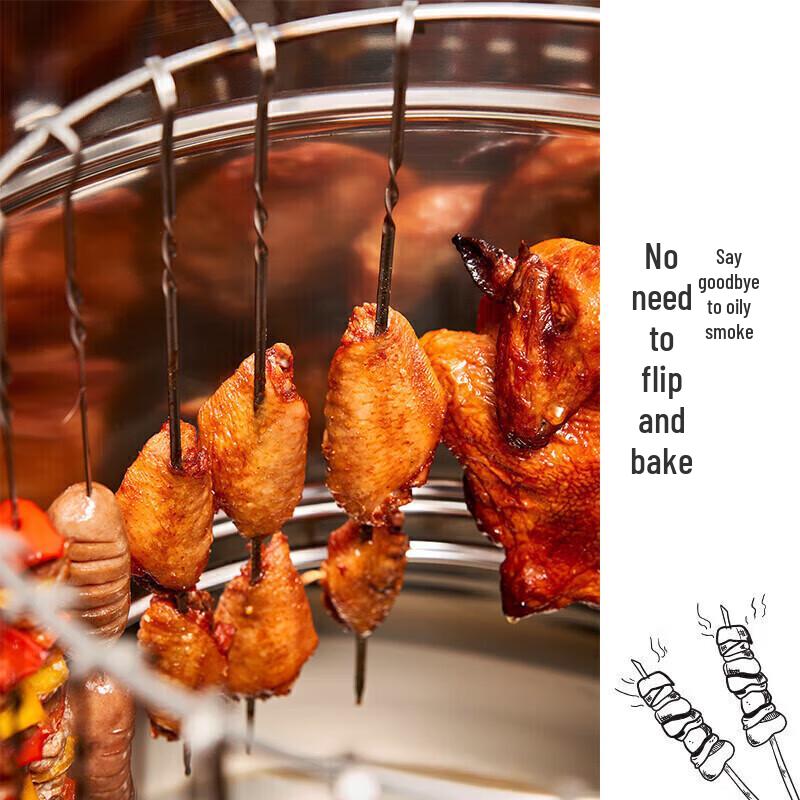 Suncojia Großer Outdoor Holzkohle BBQ Trommel Smoker & Bräter