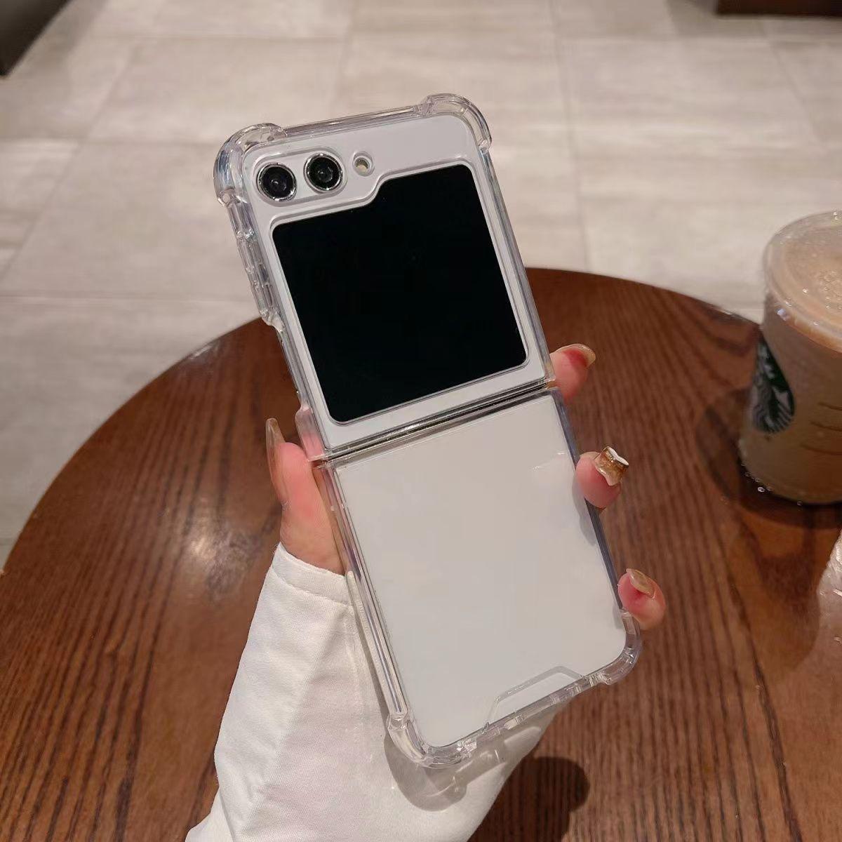 

Samsung Z Flip 6 Phone Case: Transparent Protective Cover, Anti-Fall, Full Coverage for Foldable Screen. Samsung Z Flip 6