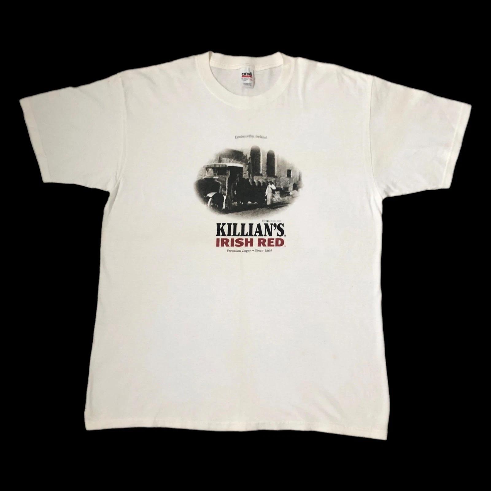 Vintage Killian s Irish Red Beer Alcohol 2000 T-Shirt XL White XL