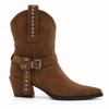 Bota Taupe Estilo Cowboy Con Hebilla Montevita Elche 105377