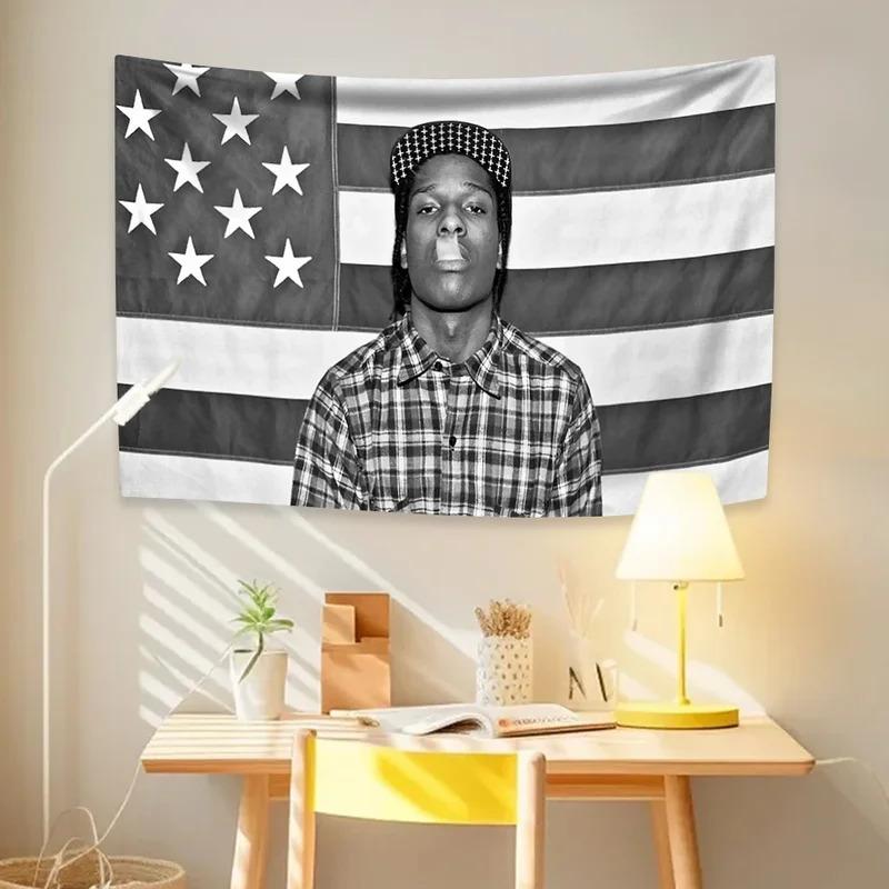Rapper Tapestry Room Decor Aesthetic Music Album Art Poster Wall Art Bedroom Concert Backdrop Tapestry 100X70CM