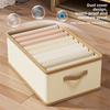 Cartoon Fabric Clothes Storage Box With Lid For Bedroom Wardrobe Organization