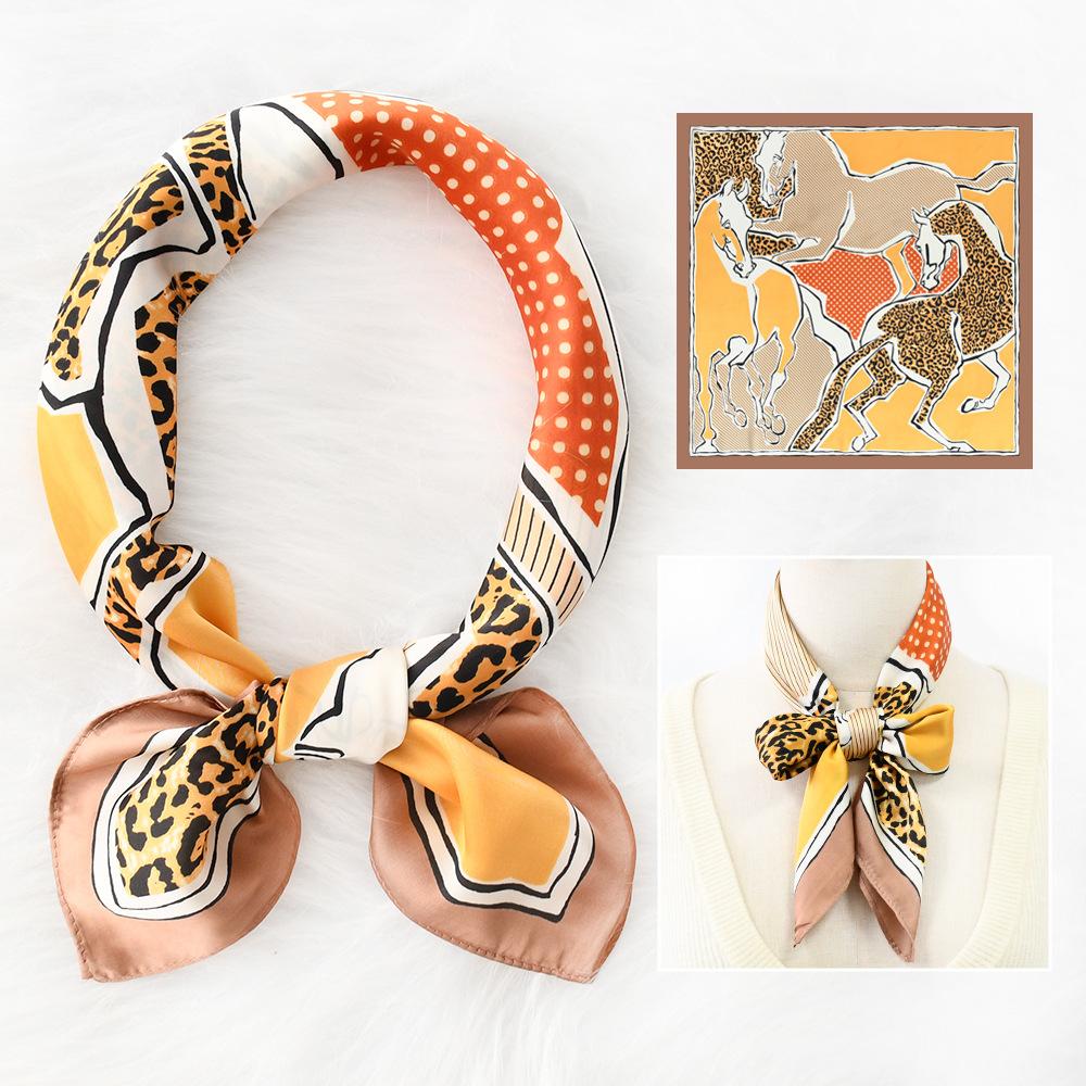 

Женский новый модный шелковый шарф с имитацией атмосферы, защитный шарф для шеи, весна, лето, осень, квадратный шарф 70*70CM