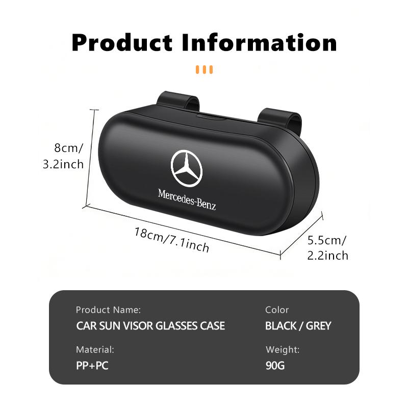 AABGR1 Car Sunglasses Holder Driving Glasses Holder Sun Visor Eyeglass Case For Benz CITAN VITO SPRINTER CLS SLK Sport ML C200 C260