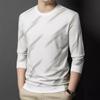 Sweater Men's Spring and Autumn High-end Trend Brand Men's Long Sleeve T-Shirt Crew Neck Pullover Bottom Shirt