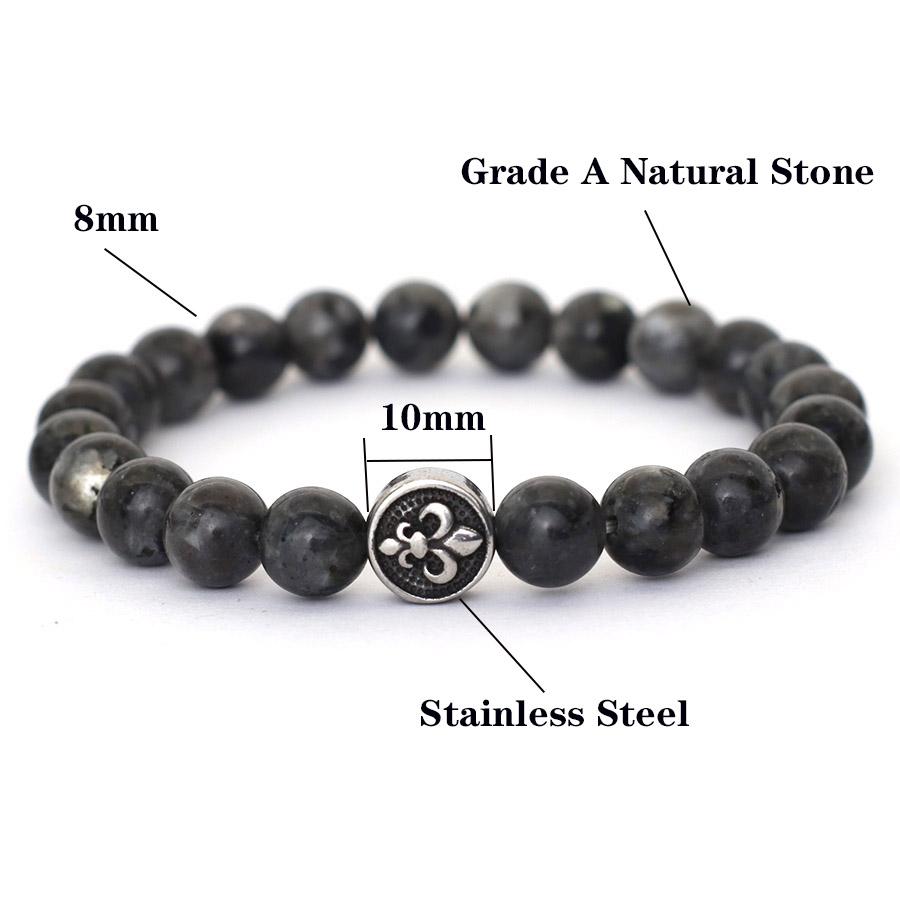 New Beaded Bracelet For Men 8mm Natural Tiger Eyes Obsidian Lava Stone Braclet Hematite Healing Braslet Stainless Steel Buckle