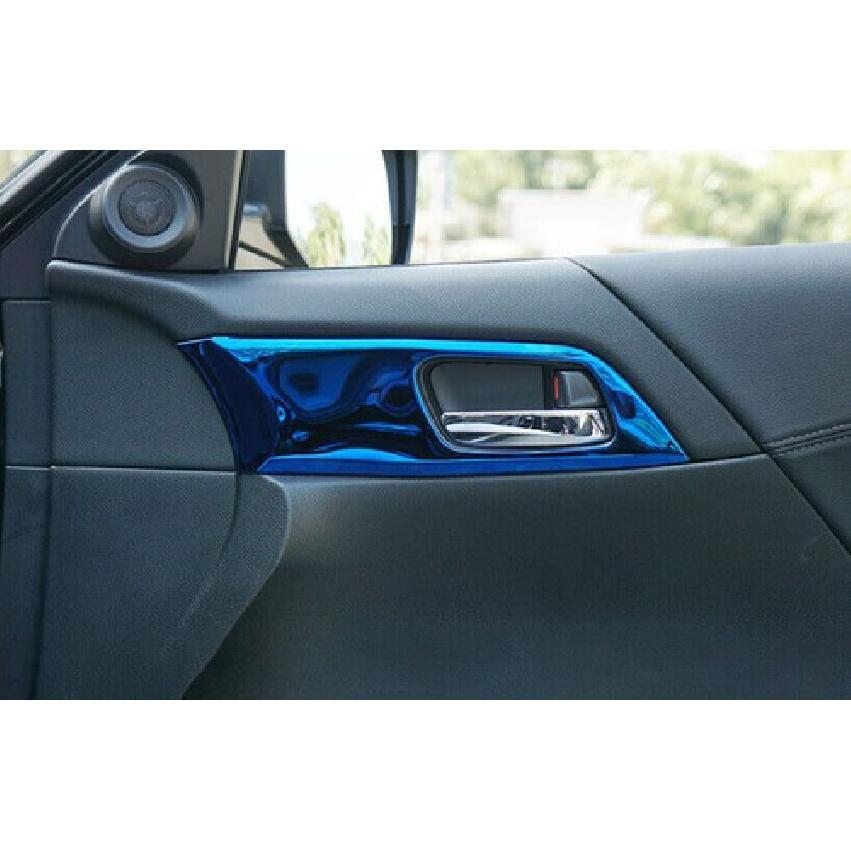For Honda Accord 2013-2017 Blue Titanium Car Inner Door Handle Cover Trims 4X