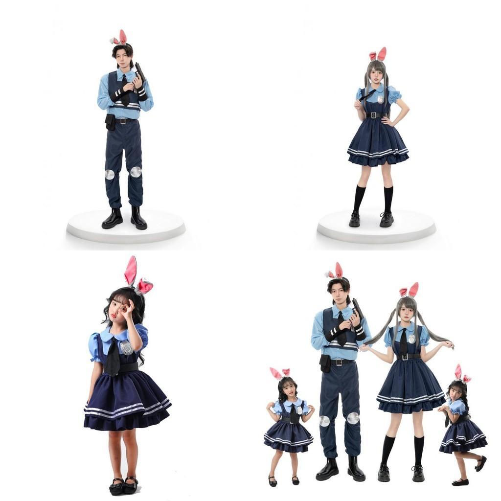 Adorable Zootopia Officer Judy Hopps Cosplay Costume For Halloween And Performances