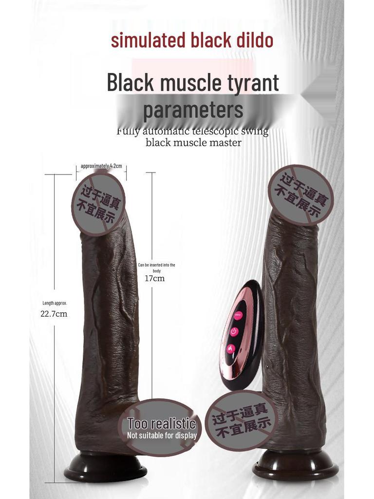 Fairy Telescopic Heating Black Vibrator for Women