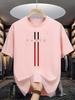Men's 100% pure cotton summer casual loose fashion Paris letter printed comfortable round neck short sleeved T-shirt top
