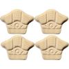 BONU (Beige) Crown-Shaped Heel Cushions, 7mm Thick, Set of 4, Beige or Black